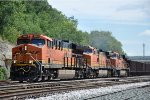 Empty all rail ore train rolls through Hoffman